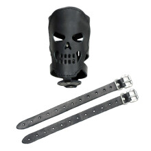 Universal Motorcycle Biker Skull Leather Cup Beverage Rack Can Bottle Holder Set