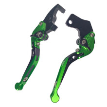 Motorcycle Brake & Clutch Levers Foldable Levers for Long Rides and Daily Use Green