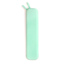 Stationery Bag Pencil Bag Silicone Pencil Case Large Capacity Pen Organizers Light Green