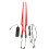 Motorcycle Helmet Decals Decorative Flashing Stripe LED Night Riding Lights Red 1