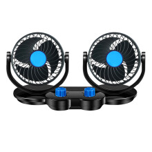 Car Fan Rotation Double for Head Ventilation Summer Adjustable Low Noise Air Coo USB