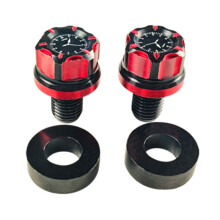 Aluminum Rear View Screws for Most Motorbike Scooter Rustproof Screws Red