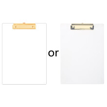 A4 Clipboard File Holder Office Document Organizer with Heavy Duty Paper Clip Gold