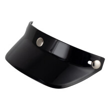Anti-UV 3 Snap-Button Visor Shield Lens Visor Flip Up Wind Shield for Open Face Black