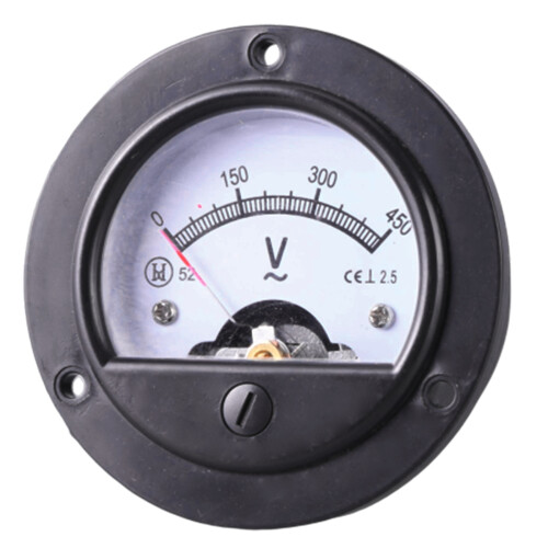AC0-300Volt AC0-450V Analog Voltmeter, Square Panel Voltage Meter 450V round large met