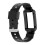 (Black) Silicone One Body Armor Watch Strap For Fitbit Charge 4 SE 2