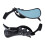Adjustable Motorcycle Chrome Skull Handlebar Rearview Side Mirrors Black blue glass 1