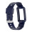(Navy Blue) Silicone One Body Armor Watch Strap For Fitbit Charge 4 SE 2