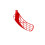 (Red Left Hand) Floorball Stick Blade for Inline Hockey Easy Installation 2