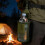 (Black) Tactical Foldable Water Bottle Pouch Lightweight Mesh with Drawstring 4