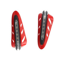 Motorcycle Hand Guard Motorbike DRL Indicator Turn Signal Light Cover Shield Red