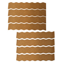 8Pcs Long Cork Board Strips for Wall, Long Self Adhesive Corkboard for Thickness 6mm wavy