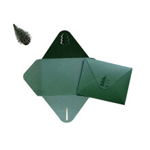 20PCS Solid Color Envelopes 6x 4.9In Vintage Envelope Christmas Card Envelope Green