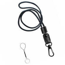 Keychain Lanyard for Student Teacher Women Man, Neck Lanyard with Metal Clip Black