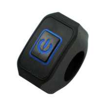 Waterproof Horn Handlebar Push Button On Off Switch Outdoor Lighting Motorcycle Blue