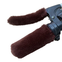 4 Pack Handlebar Cover Winter Warm Handlebar Gloves Wear Resistant for Dark brown