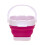 Foldable Paint Brush Basin with Paint Brush Holder Rose red With handle 1