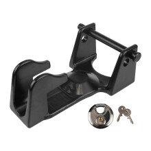 Secure Gooseneck Hitch Lock Gooseneck Coupler Trailer Lock for Heavy Black key lock
