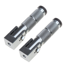 Aluminum Foot Peg M10 Motorcycle 90 Fixed Folding- Front Rear Footrest Titanium color