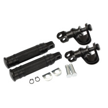 Stylish Metal & Plastic Footpeg Clamps Durable Foot Pegs Durable for Motorcycles Black