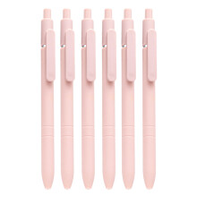 6Pcs Retractable Ballpoint Pen Refillable Business Signing Pen 0.5MM for Morandi powder