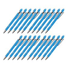 Metal Ballpoint Pen with Touching Screen Tip Office Signing Pen 1.0mm Tip Sea blue