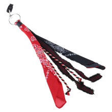 Waist Hook Trousers Bandana Kerchief Rock Punk Ribbon Biker Headscarf Jeans Pant Black red