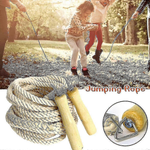 (5m) Wooden Handle 3-10m Multiplayer Team Skipping Rope 1
