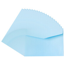 7 x 5 Inches Envelopes Solid Color Envelopes Glitter Envelopes for Budgeting Light blue