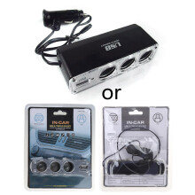 Auto Socket USB Charging Power Triple Adaptor Splitter Charge Multiple Devices