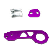 Car Rear Bumper Towing Hook Strap For Mechanic Roadside Assistance Recovery Gear Purple