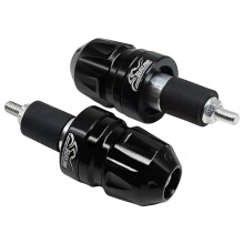 1 Pair Motorcycle Handlebar Grips Ends, 7/8" 22mm, Aluminum Alloy for Dirt Bike Black