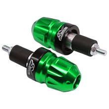 Motorcycle Handlebar End Caps, Nonslip Grip Covers for Dirt Bike 7/8" 22mm Bars Green