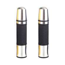 7/8" Universal Motorbike Hand Bar Grips Pillow Grip Anti-Slip Rubber Racing Grip Silver