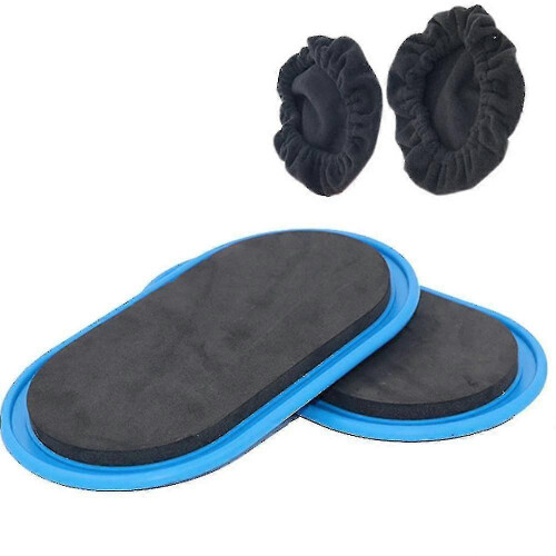 (Blue) Exercise Sliders Discs Dual Sided Oval Shape Floors Sport Core Sliders 1