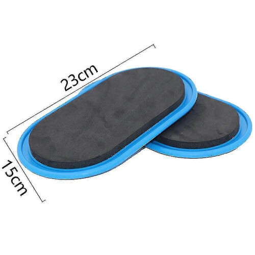 (Blue) Exercise Sliders Discs Dual Sided Oval Shape Floors Sport Core Sliders 2