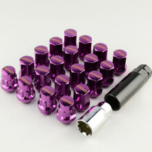 Alloy Steel Car Tire Wheel Screw Bolts Wheel for Rim Nuts Protective Bolt Caps C Purple