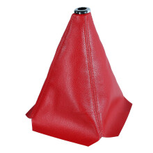 Car Leather Gear Shifter Knob Frame Gear Lever Dust Boot Cover red leather red lin