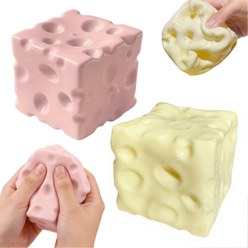 (B) Rosa ost-stressball – sakte tilbakeslag – for sensorisk lek 1