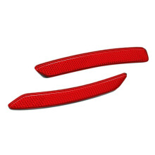 2pcs Car Side Marker Sticker Reflective Trim Car Exterior Wheel Eyebrow Stickers Red