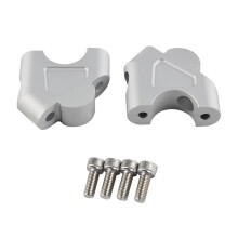 Motorcycle Handlebar Elevator Bracket Aluminum Height Adapter for Long Distance Silver