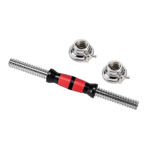 (56 cm) Adjustable Dumbbell Bar Handle with 2 Nuts and Connecting Rod 1
