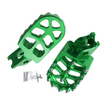 Stylish Aluminum Foot Pegs Lightweight & Strong Foot Pegs for KX450F 2019-2021 Green