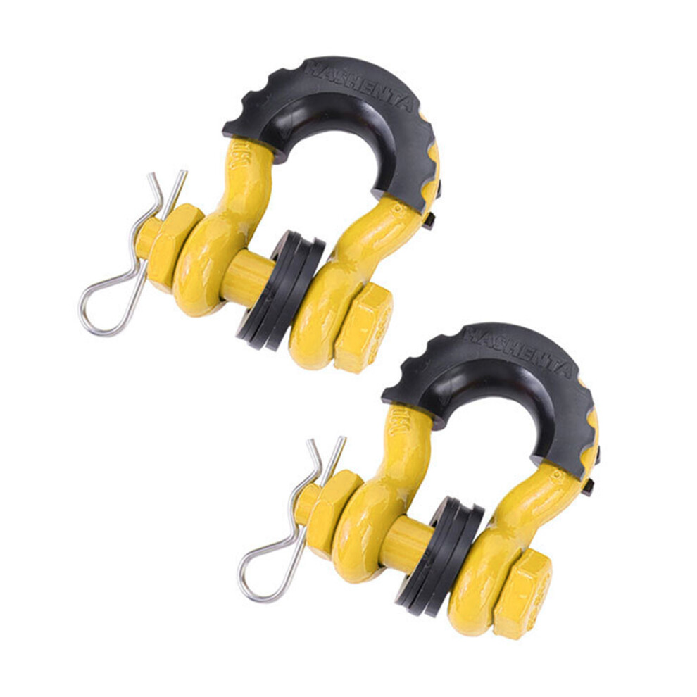 28660Lbs Break Strength Towing Gear Bow Shackle For Off-Road Vehicle Recovery Yellow 7754005170222