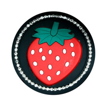 Bling Car Cup Holder Coasters Decorative Round Silicone Pad Dazzlings for Auto