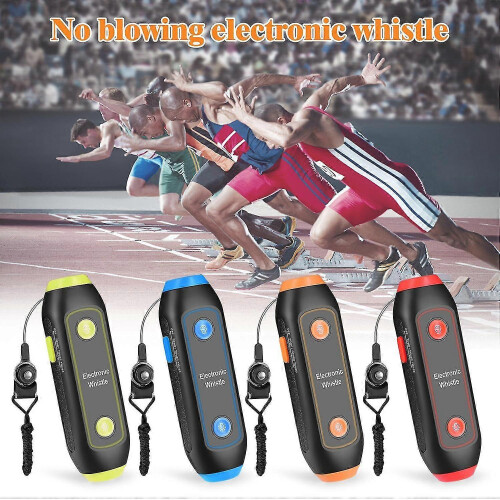 (Orange) Electronic Handheld Whistle with Lanyard SOS Light & Flashlight for Coaches Referees 1