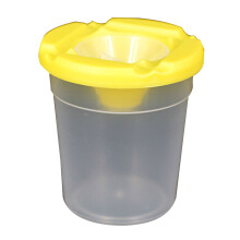 Portable Collapsible Paint Brush Washer Silicone Washing Bucket Brush Yellow Pen cup