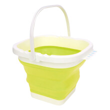 Silicone Washing Buckets Outdoor Fishing Buckets Silicone Material 17 Types Yellow square