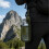 (Black) Tactical Foldable Water Bottle Pouch Lightweight Mesh with Drawstring 3