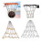 (silver color) Rete da basket in metallo resistente per esterni, canestro standard oro argento 2